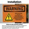 Signmission Moving Gate Can Cause Serious Injury, 7 in W x Rectangle, Vinyl Decal OS-2PACK-WS-D-57-L-12686 - alternate 4